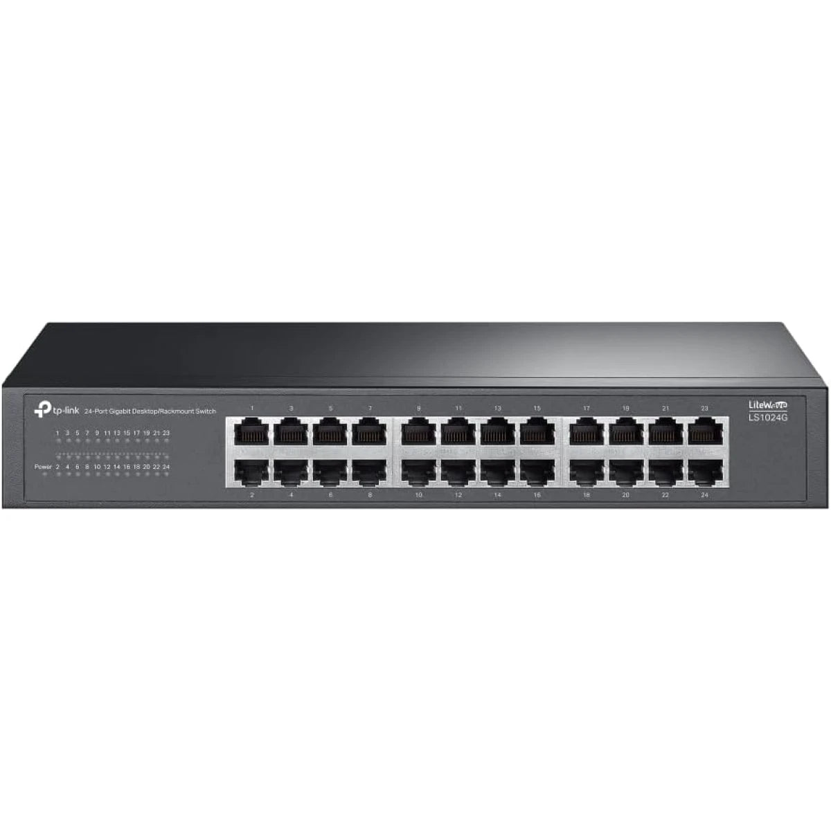 TP-Link LS1024G 24-Port Gigabit Desktop/Rackmount Switch, MAC Address Self-Learning, Auto MDI/MDIX, Auto Negotiation, QoS, Fanless Design, Energy-Efficient Technology, Plug & Play, Metal Case(