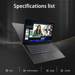 Lenovo V14 G4 (2025) 13th Gen Intel Core i7 13620H 10-Cores w/ High-Performance Processor Business Class & Windows 11 Pre-Installed - Black