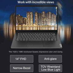 Lenovo V14 G4 (2025) 13th Gen Intel Core i7 13620H 10-Cores w/ High-Performance Processor Business Class & Windows 11 Pre-Installed - Black