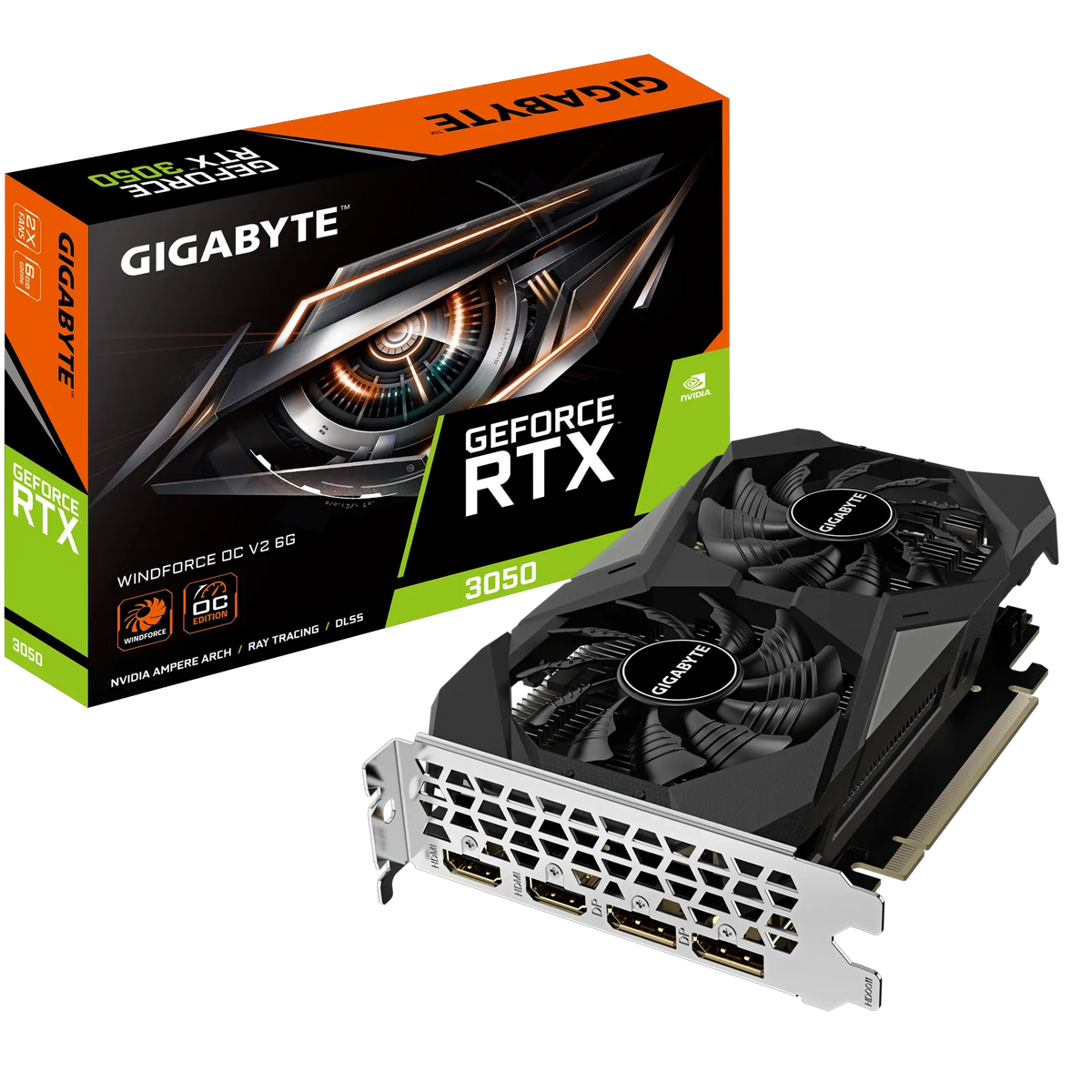 GIGABYTE GeForce RTX 3050 WINDFORCE OC V2 6GB Graphics Card