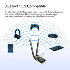 Tp Link Archer Tx55e Ax3000 Wi Fi 6 Bluetooth 5.2 Pcie Adapter Ultra Low Latency