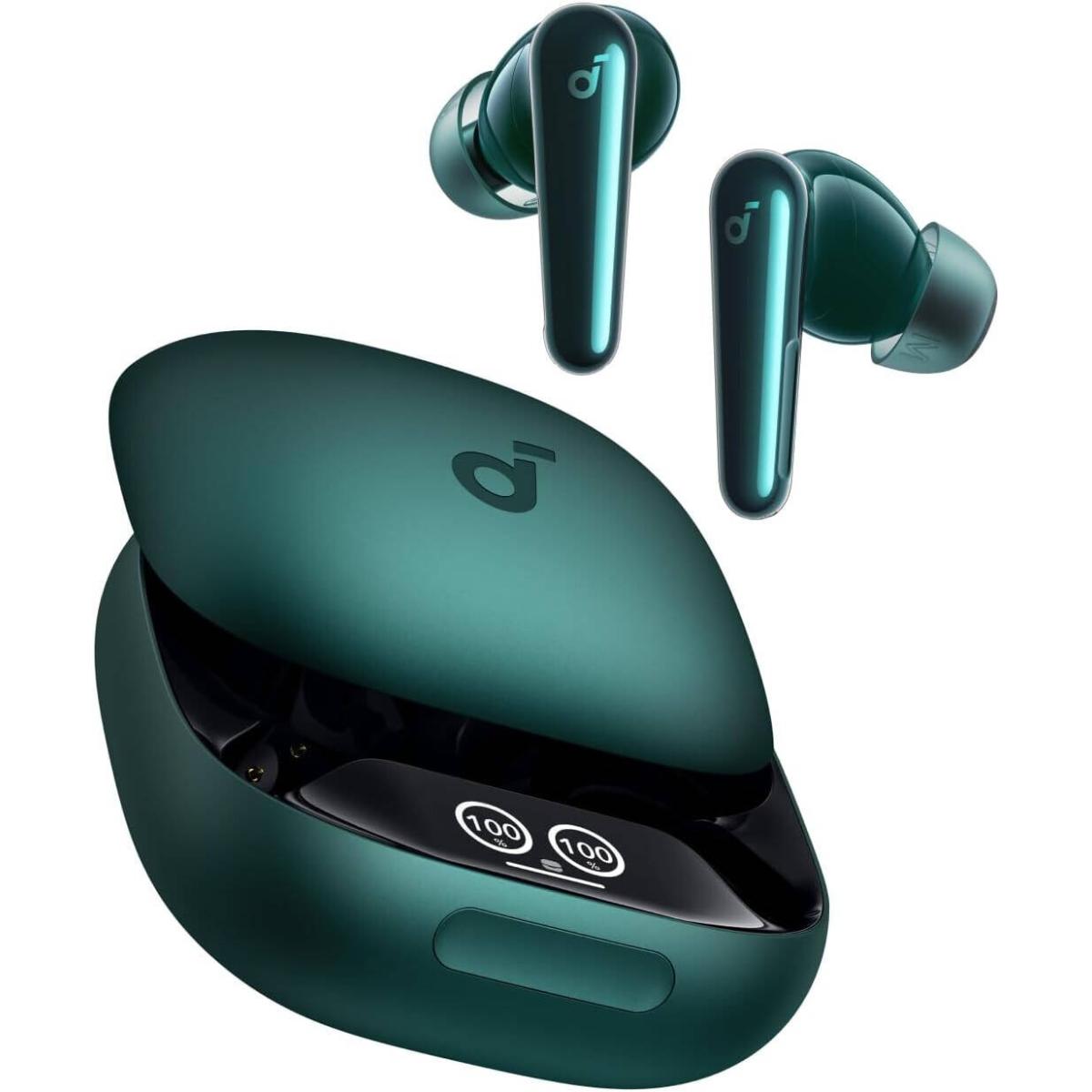 Anker Soundcore Liberty 4 Pro, Noise Cancelling Wireless Earbuds, 7 Sensor And Real Time Adaptive Noise Cancelling, 2× Faster Charging, Studio Level Hi Fi Music, Clear Calls With 6 Mics And Ai Green