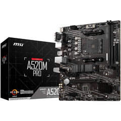 Msi A520m Pro Gaming Amd A520 (ryzen Am4) Micro Atx Motherboard With M.2 Slot Usb 3.2 Gen 2 Type A
