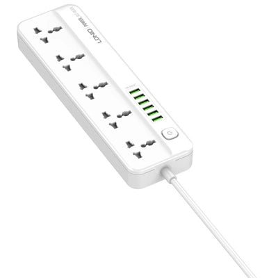 LDNIO SC5614 POWER STRIP 5 UNIVERSAL SOCKETS 6USB PORTS 2M POWER CORD EXTENSION SOCKET