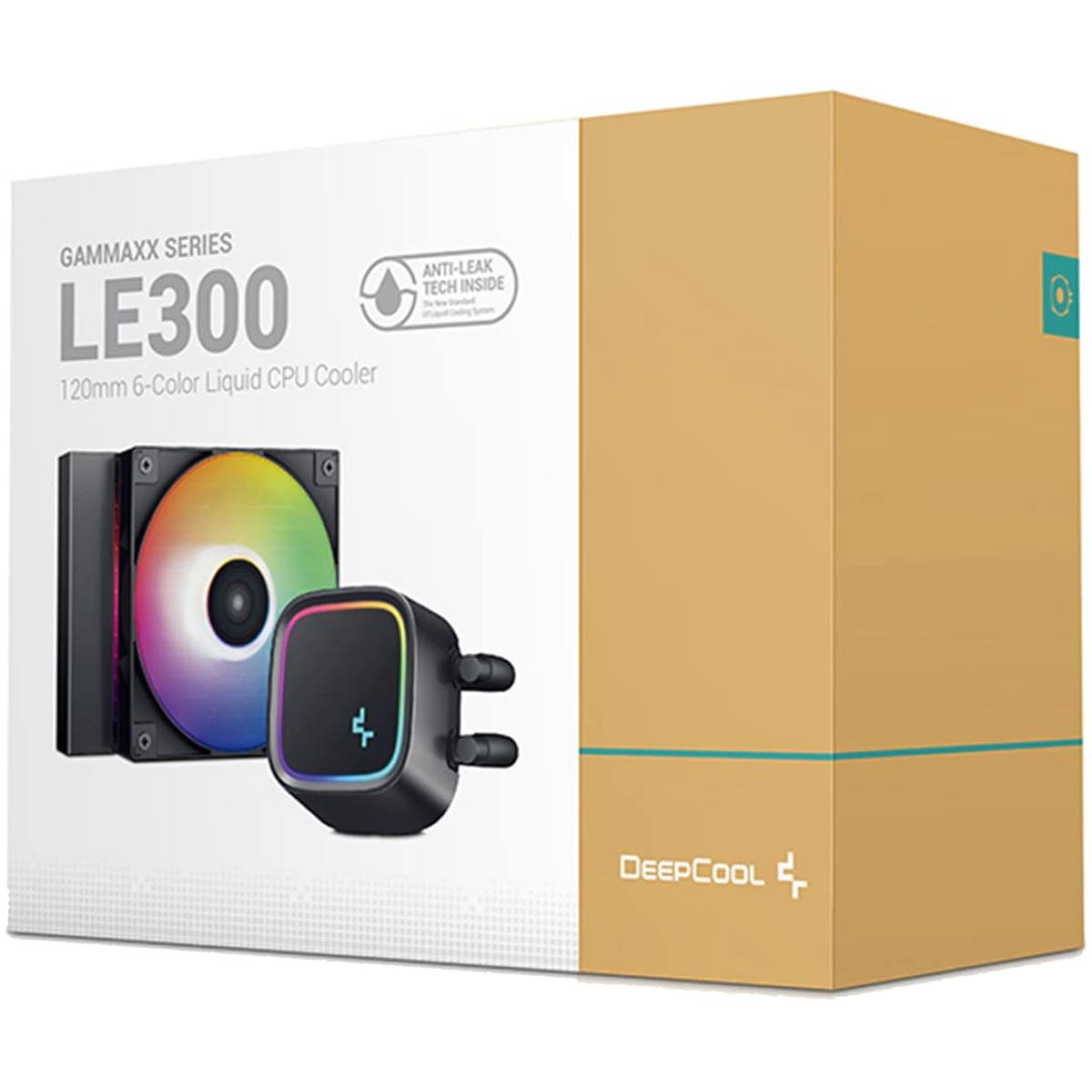 Deepcool Le300 120mm Led Liquid Cpu Cooler Support Intel Lga1700/1200/1151/1150/1155 & Amd Am5/am4 - CompuMe