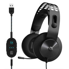 Lenovo Legion H500 PRO 7.1 Surround Noise-Cancelling Mic Memory Foam & PU Leather Earcups Stainless Steel Headband For PC, PS4, Xbox One, Nintendo Switch