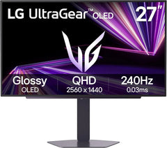 LG 27GX704A-B Ultragear 27-inch QHD 2K Glossy OLED 240Hz 0.03ms Gaming Monitor HDRTrueBlack400 (HDMI 2.1)
