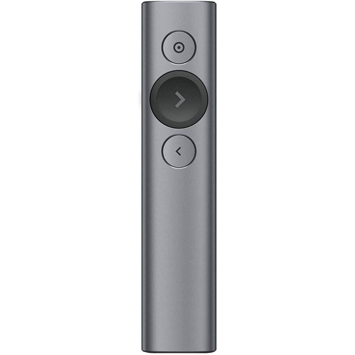 Logitech Spotlight Presentation Remote Advanced Digital Highlighting With Bluetooth Universal Presenter Clicker 30m Range & Quick Charging – Slate