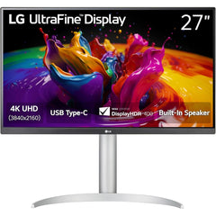 Lg 27up850k Ultrafine 27" Ips 4k Uhd (3840 X 2160) Hdr 400, Dci P3 95% Built In Speaker, Hdmi, Displayport, Usb Type C 90w Pd, Tilt/height/pivot Adjustable Stand, White - CompuMe