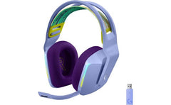 Logitech G733 Lightspeed Wireless Headset W/ Suspension Headband Lightsync Rgb & Blue Voice Mic Technology , Lilac