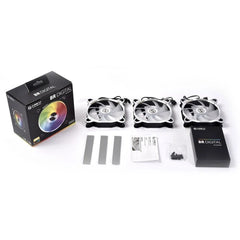 LIAN LI BORA DIGITAL SERIES RGB - ARGB LED - ALIMINUIM (3 FANS PACK) - Silver Frame