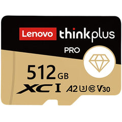 Lenovo Thinkplus PRO 512GB microSDXC U3 V30 A2 4K Memory Card – Up to 130MB/s