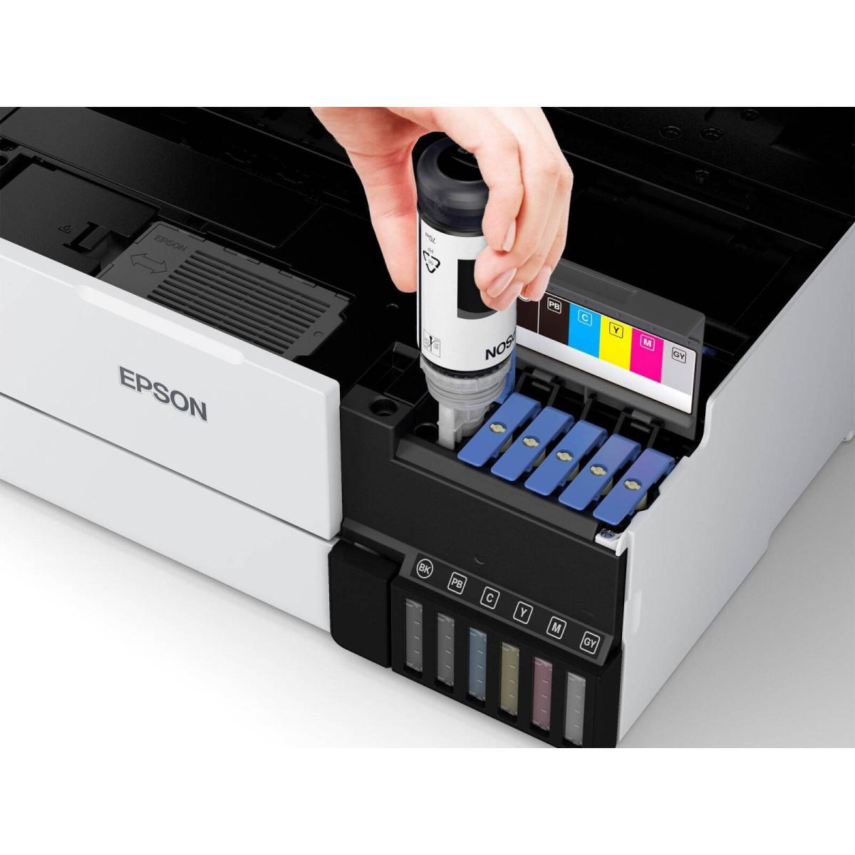Epson EcoTank L8160 3 in 1 A4 Photo Printer, with 6 Colour Claria ET Ink, Up to 16ppm Print Speed, 5760x1440 DPI Resolution, Double-sided Printing, Wi-Fi, Ethernet & AirPrint, USB Host, White Epson EcoTank L8160 3 in 1 A4 Photo Printer, with 6 Colour Claria ET Ink, Up to 16ppm Print Speed, 5760x1440 DPI Resolution, Double-sided Printing, Wi-Fi, Ethernet & AirPrint, USB Host, White