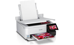 Epson EcoTank L8160 3 in 1 A4 Photo Printer, with 6 Colour Claria ET Ink, Up to 16ppm Print Speed, 5760x1440 DPI Resolution, Double-sided Printing, Wi-Fi, Ethernet & AirPrint, USB Host, White