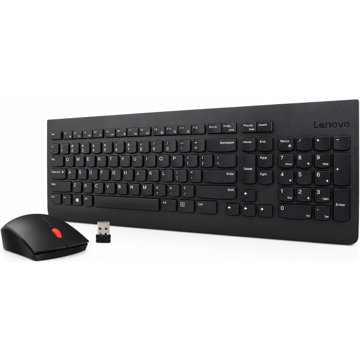 Lenovo 510 Wireless Keyboard & Mouse Combo Full Size Island Key Design Left or Right Hand Optical Mouse Arabic / English - Black