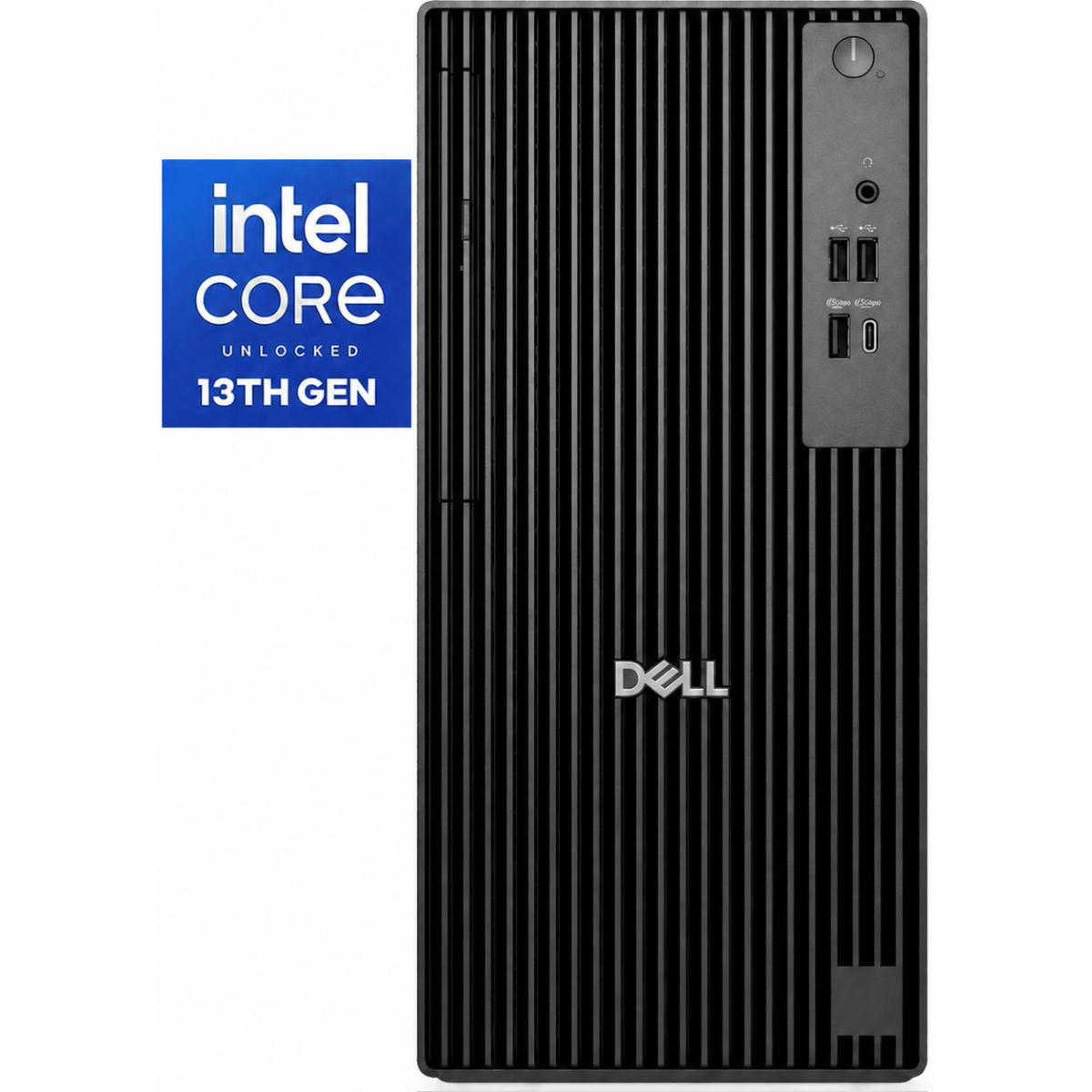 Dell Pro Tower Q1250 (2025) 13Gen Intel Core i5 13400 10-Cores Tower w/ Wireless & Bluetooth - Black