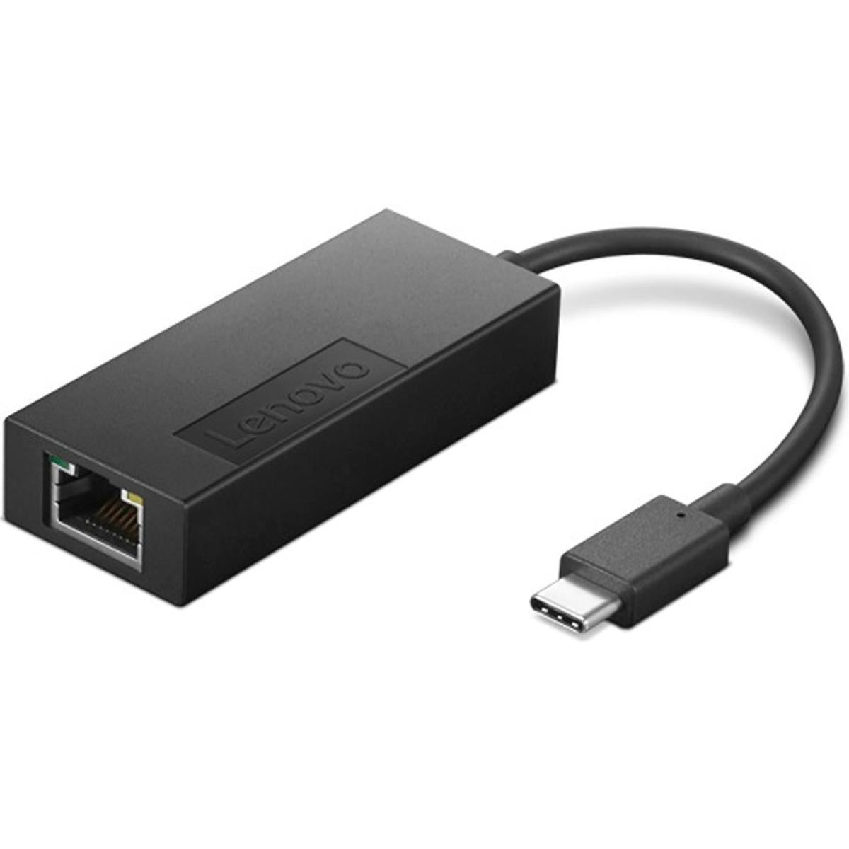 Lenovo USB-C to 2.5G Ethernet Adapter LEDs on RJ45 Support PXE Boot Wake-On-LAN - Black