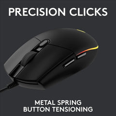 Logitech G102 Light Sync Gaming Wired Mouse with Customizable Rgb Lighting, 6