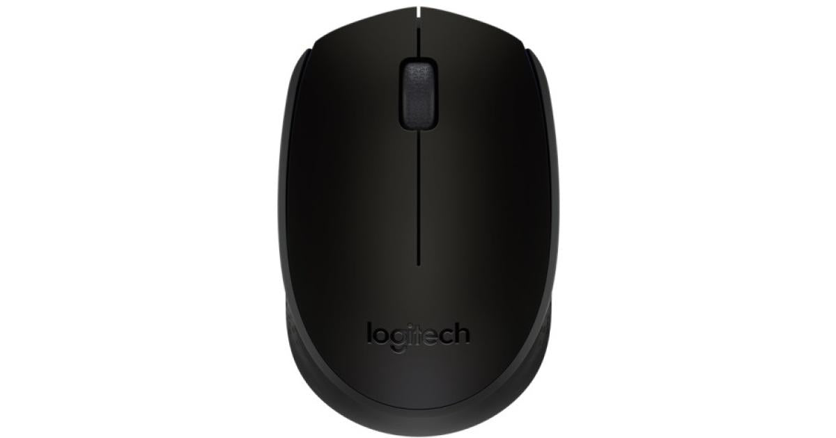 Logitech M171 Wireless Mouse, 2.4 GHz with USB Mini Receiver, Optical Tracking, 12-Months Battery Life, Compact Fully Ambidextrous Design For Windows, macOS - Black