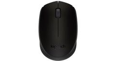 Logitech M171 Wireless Mouse, 2.4 GHz with USB Mini Receiver, Optical Tracking, 12-Months Battery Life, Compact Fully Ambidextrous Design For Windows, macOS - Black