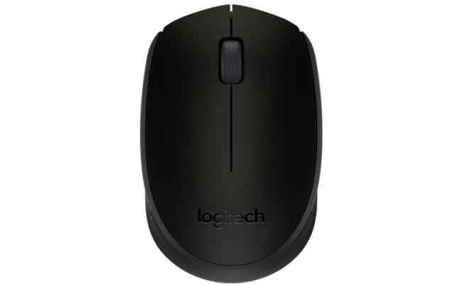 Logitech M171 Wireless Mouse, 2.4 GHz with USB Mini Receiver, Optical Tracking, 12-Months Battery Life, Compact Fully Ambidextrous Design For Windows, macOS - Black