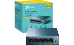 TP-Link LS105G 5-Port Desktop/WallMount Gigabit Ethernet Switch/Hub Network Splitter Steel Case