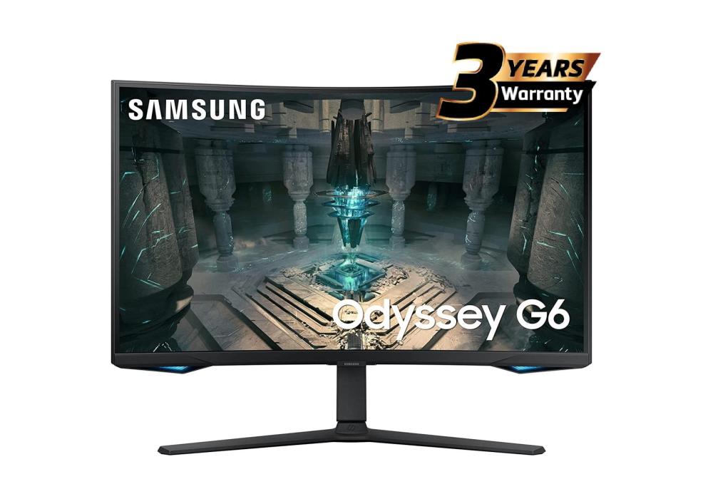 Samsung Odyssey G6 (BG650) Smart Tizen 27" Curved Monitor VA 2K (2560 x 1440) 240Hz 1ms(GTG), HDR600, 95% DCI Coverage, 10Bit, HDMI 2.1, FreeSync w/ Speakers & Ergonomic Stand