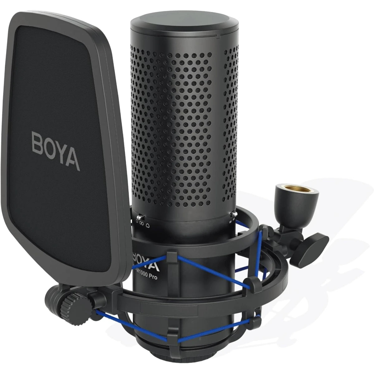 BOYA BY-M1000 Pro Large Diaphragm Condenser Microphone with Shock Mount & Pop Filter
