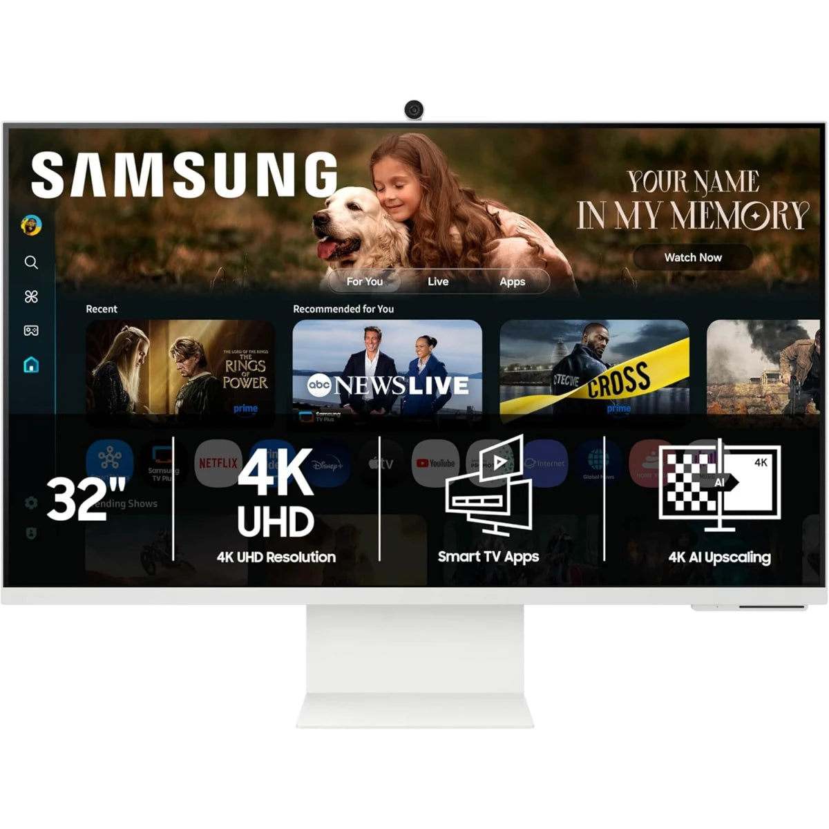 Samsung Smart Monitor M8 M80F 32-inch 4K UHD with Vision AI - Warm White