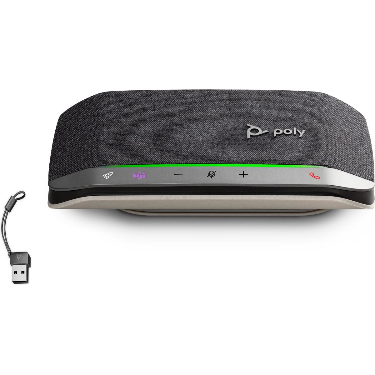 Poly Sync 20M Personal Portable Bluetooth Smart Speakerphone w/ USB-C/A Adapter Adapter Conne Wirelessly to PC/Mac/Cell Phone Works w/Teams, Zoom