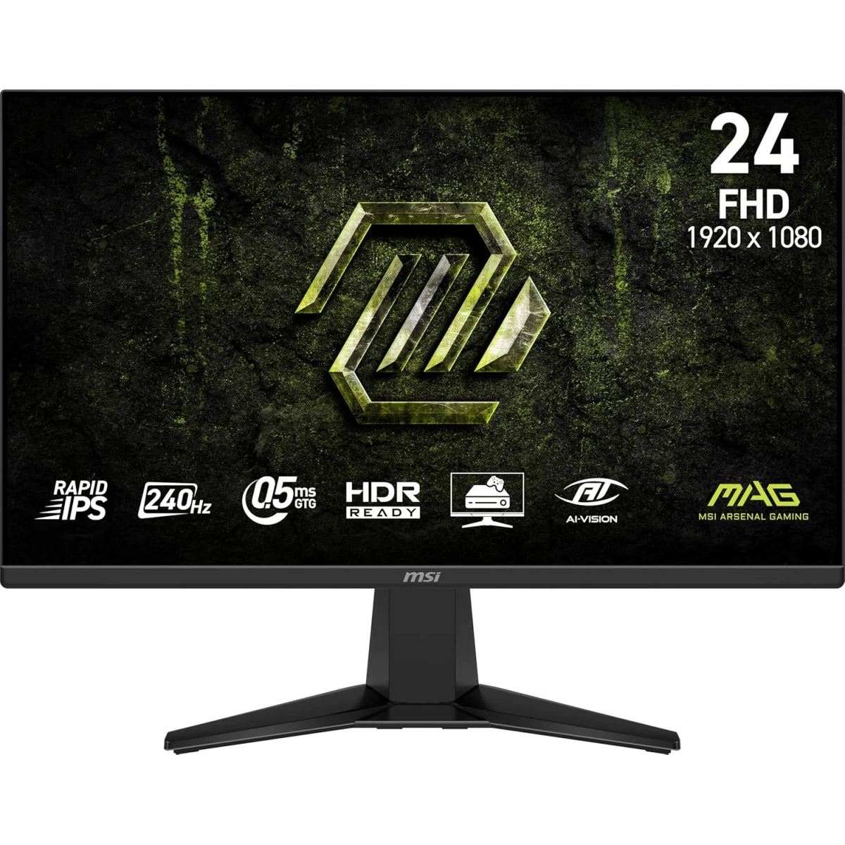 MSI MAG 245F X24 24" Rapid IPS Full HD 240Hz 0.5ms HDR Ready AI Vision AMD FreeSync™ Premium w/ 2x HDMI & DisplayPort Interface - Black
