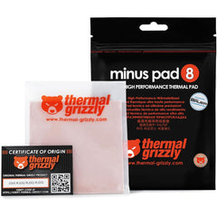 Thermal Grizzly TG-MP8 Minus Pad 8 High Performance Thermal Pad, High Thermal Conductivity, High Compressibility, 100x100x0.6mm Dimension