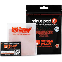 Thermal Grizzly TG-MP8 Minus Pad 8 High Performance Thermal Pad, High Thermal Conductivity, High Compressibility, 100x100x0.6mm Dimension