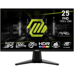 MSI MAG 255XF 25" Rapid IPS Full HD 300Hz 0.5ms HDR Ready AI Vision AMD FreeSync™ Premium w/ 2x HDMI & DisplayPort Interface - Black