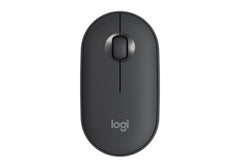 Logitech Pebble Mouse 2 M350s Slim Bluetooth Wireless Mouse, Portable, Lightweight, Customizable Button, Quiet Clicks, Easy-Switch for Windows, macOS, iPadOS, Android, Chrome OS - Graphite