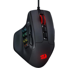 Redragon M811 Aatrox MMO Gaming Mouse, 15 Programmable Buttons Wired RGB Mouse w/Ergonomic Natural Grip Build, 10 Side Macro Keys, Software Supports DIY Keybinds & Backlit