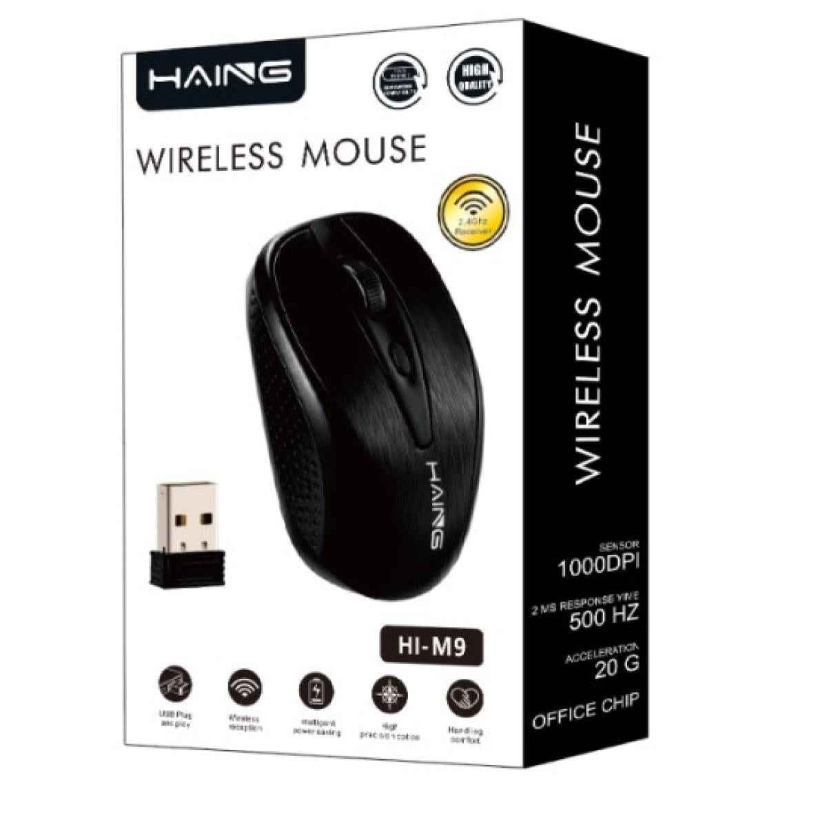 HAING M9 Optical USB Computer 2.4G Wireless Mouse HAING M9 Optical USB Computer 2.4G Wireless Mouse