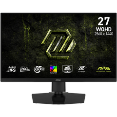 MSI MAG 274QPF E20 27" Rapid IPS 2K 200Hz 0.5ms HDR 400 AMD FreeSync™ Premium AI Vision Adjustable Stand w/ 2x HDMI & DisplayPort & USB C - Black