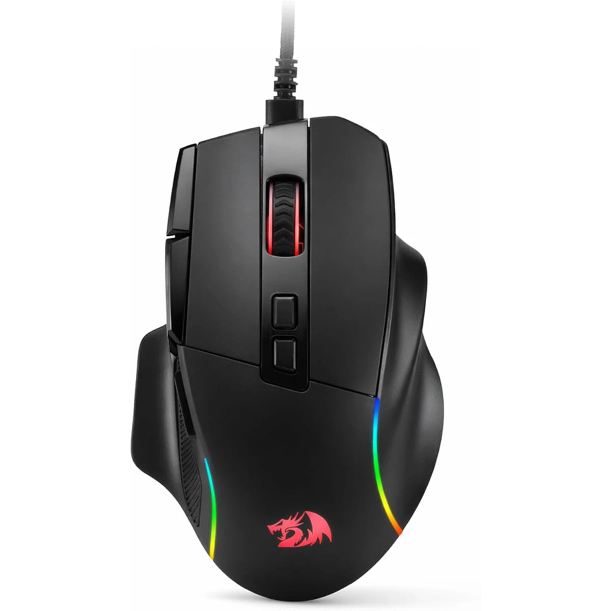 Redragon M925 Wired Gaming Mouse, 24,000 Max DPI Optical Gaming Mouse with 10 Programmable Buttons, Ergonomic Natural Grip Build, Software Supports DIY Keybinds & DPI, Black