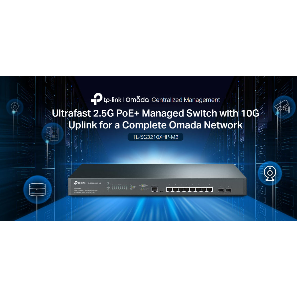 Tp Link Tl Sg3210xhp M2 | Jetstream 8 Port Multi Gigabit L2+ Managed Poe Switch | 8 Poe+ Port @240w, 2 X 10g Sfp+ Slots | 2.5g Bandwidth | Omada Sdn Integrated | Ipv6