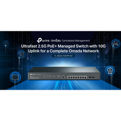 TP-Link TL-SG3210XHP-M2 | Jetstream 8 Port Multi-Gigabit L2+ Managed PoE Switch | 8 PoE+ Port @240W, 2 x 10G SFP+ Slots | 2.5G Bandwidth | Omada SDN Integrated | IPv6