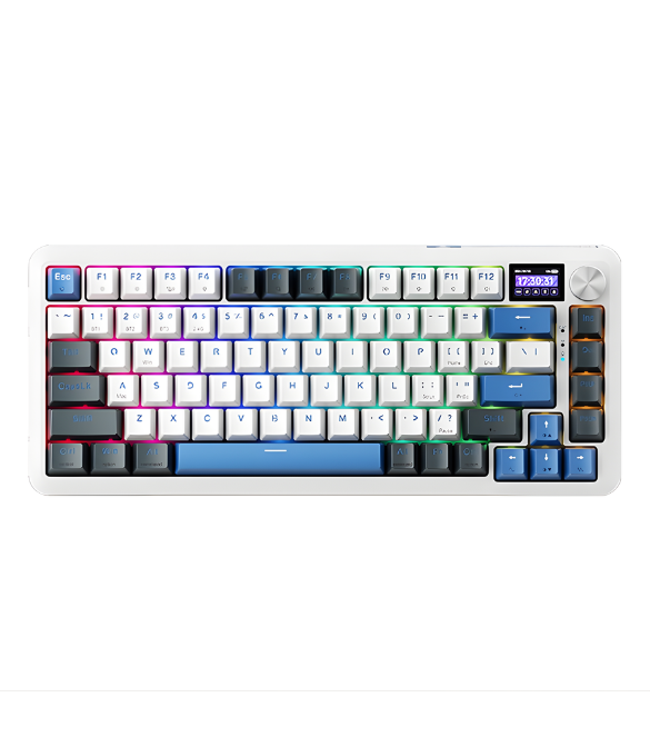 Machenike K500F-B81W Tri-mode GR Silver Switch RGB Navy