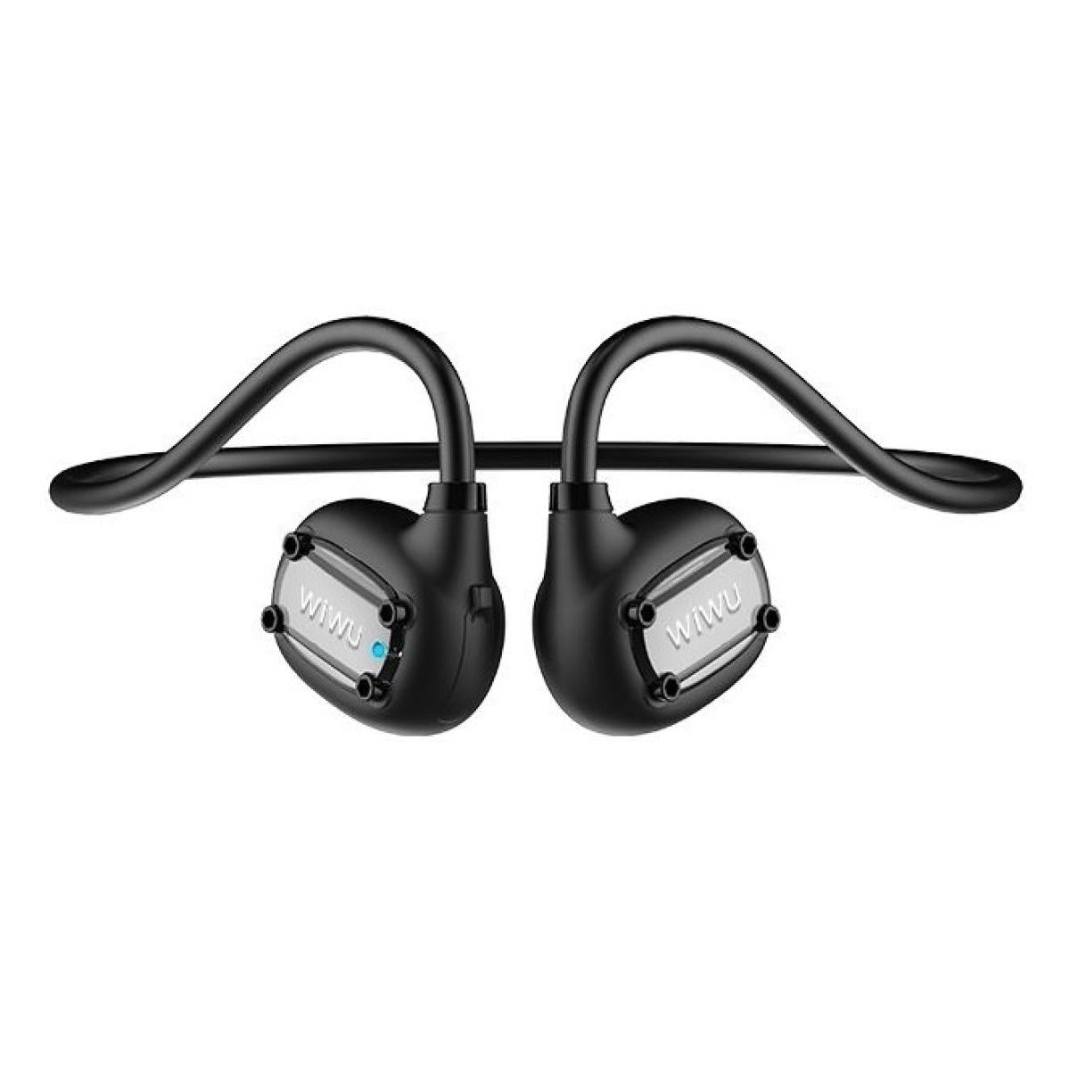 Wiwu Marathon Se Air Conduion Sport Earphones Up to 6h Hours HD Sound Quality Wireless Headset for Outdoor Running Cycling Black