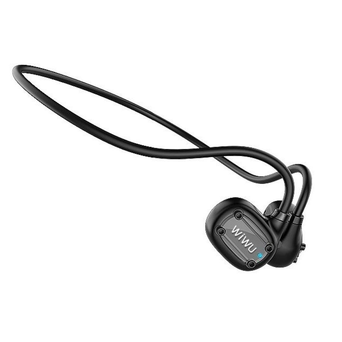 Wiwu Marathon Se Air Conduion Sport Earphones Up to 6h Hours HD Sound Quality Wireless Headset for Outdoor Running Cycling Black