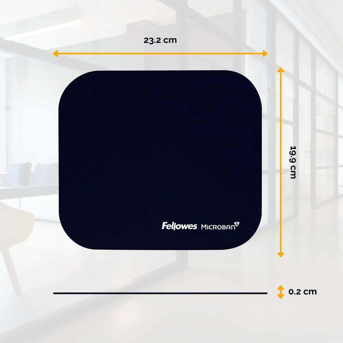 Fellowes Microban Mouse Mat In Black With Antibaerial Proteion Layer Black Fellowes Microban Mouse Mat In Black With Antibaerial Proteion Layer Black