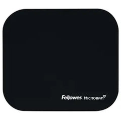 Fellowes Microban Mouse Pad in Black with Antibacterial Protection Layer - Black