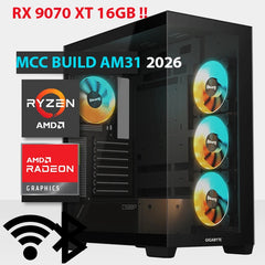 MCC AM31-26 - MIDAS Gaming PC Build || AMD Ryzen 7 9800X3D 8-core - AMD Radeon RX 9070 XT 16GB Gaming OC GDDR6 Graphics Card