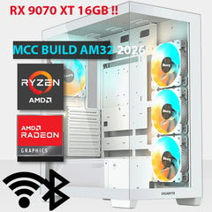 MCC AM32-26 - MIDAS Gaming PC Build || AMD Ryzen 7 9850X3D 8-core - AMD Radeon RX 9070 XT 16GB Gaming OC GDDR6 Graphics Card