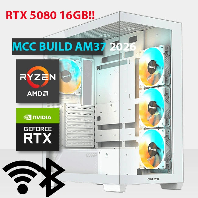 MCC AM37-26 - MIDAS Gaming PC Build || AMD Ryzen 9 9950X3D 16-Core - GIGABYTE AORUS GeForce RTX 5080 MASTER 16GB GDDR7 Graphics Card