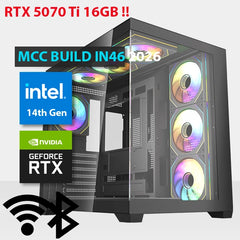 MCC IN46-26 - MIDAS Gaming PC Build || Intel Core i7-14700F 14th Gen 20-Core - GeForce RTX 5070 Ti 16GB GDDR7 OC Edition Graphics Card